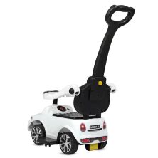 Дитяча каталка-толокар Машинка 2в1 ДЖИП M 4511-1 BMW БМВ з батьківською ручкою і бампером. Музика світло /білий