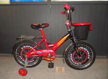 Дитячий двоколісний велосипед Mustang Тачки 20 дюймів з кошиком червоний