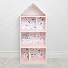 Будиночок-стелаж-полку дитяча для іграшок і книг H 2020-13-2 Сови рожевий**