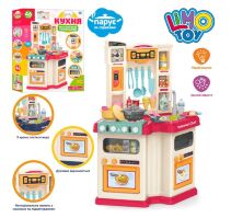 Дитячий ігровий набір Кухня Kitchen Set 922-46 з водою духовка плита, холодильник, мийка звук, світло синя