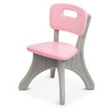 Дитячий пластиковий столик з двома стільчиками Bambi NEW TABLE-8 сіро-рожевий**