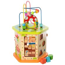 Дерев'яна іграшка Ігровий розвиваючий дерев'яний центр Бизиборд MD 2433 сортер лабіринт рибалка та інше**