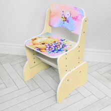 Дитяча регульована парта зі стільчиком растишка Bambi B 2071-54-1(UA) / колір Ведмедик бежевий**