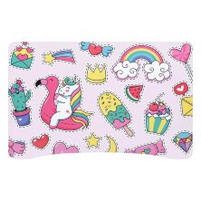 Дитяча парта регульована шкільна зі стільцем 905-133R Єдиноріжки на рожевому тлі / біла**