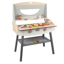 Дитячий ігровий набір Меблі Гриль (Барбекю) дерев'яна MD 1740 з кухонним набором**