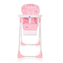 Стільчик для годування дитячий Lorelli (Bertoni) Cryspi Pink Hearts. Стілець з шкіряним сидінням. Для дівчинки