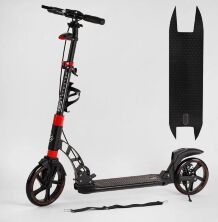 Складний двоколісний самокат Best Scooter D-64585 з амортизаторами та дисковими гальмами / є ФАРА