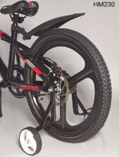 Дитячий велосипед 20 дюймів HAMMER HM-230 з кошиком і тримачем для пляшки/з дисковим гальмом/чорним