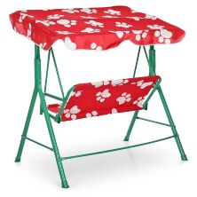 Гойдалки садові металеві M 4019-1 Червоно білі **