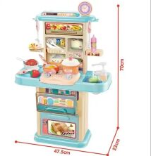 Дитяча кухня 70T-4 посудомийка, пара, вода, світлові ефекти Блакитна