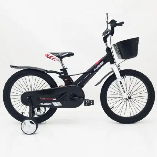 Велосипед дитячий двоколісний 1850D-HAMMER HUNTER колеса 18 дюймів чорний магнієва рама
