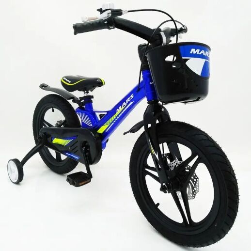 Дитячий двоколісний велосипед MARS-2 Evolution колеса 16 дюймів магнезиевая рама синій