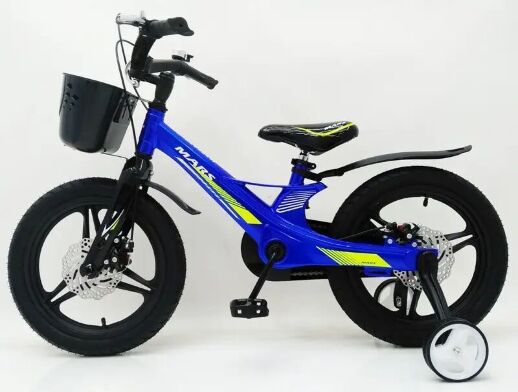 Дитячий двоколісний велосипед MARS-2 Evolution колеса 16 дюймів магнезиевая рама синій