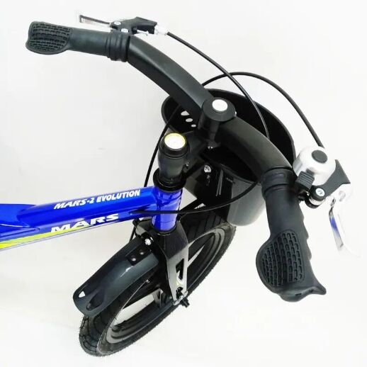 Дитячий двоколісний велосипед MARS-2 Evolution колеса 16 дюймів магнезиевая рама синій