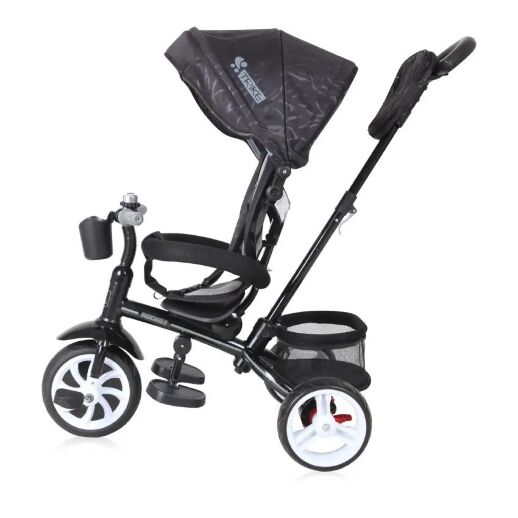 Велосипед-коляска дитячий триколісний беговел Lorelli (Bertoni) Rocket Black чорний