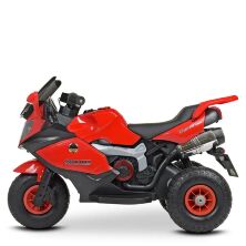 Дитячий електромобіль мотоцикл трицикл Bambi Racer M 4189AL-3 на надувних колесах / червоний **
