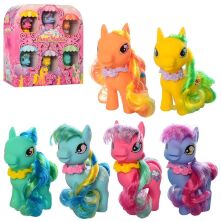Іграшка для дівчинки Конячка ПОНІ з довгим волоссям 69004 My Little Pony. Набір з 6 конячок
