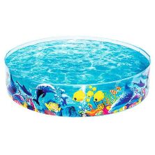 Дитячий каркасний круглий басейн BESTWAY 55030 "Рибки" діаметр 183см / висота 38см / обсяг 746л