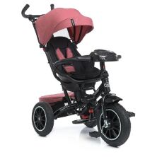 Дитячий велосипед Коляска триколісний з батьківською ручкою Turbo Trike М 5448HANS-6SP Рожевий Зірочки