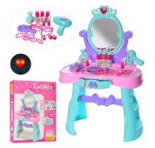 Дитячий туалетний столик, трюмо для дівчинки 008-937 музика світло аксесуари блакитний**