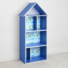 Будиночок-стелаж-полку дитяча для іграшок і книг H 2020-8-1 Динозаври синій**
