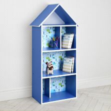 Будиночок-стелаж-полку дитяча для іграшок і книг H 2020-8-1 Динозаври синій**