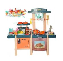 Дитячий ігровий набір інтерактивна кухня велика MJL-713 плита посуд продукти духовка мийка звук, світло