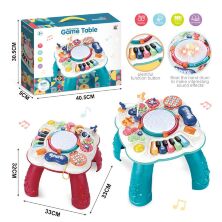 Розвиваючий музичний дитячий ігровий центр CY-7009B столик піаніно тріскачки барабан (музика, звук, світло)**