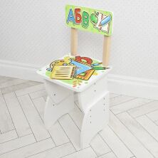 Дитяча парта регульована шкільна зі стільцем 905-135(UA) Школа біла**