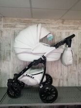 Коляска дитяча універсальна 2 в 1 Lorex екошкіра зелена