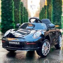 Дитячий одномісний електромобіль Машина Bambi 4WD M 4699EBLRS-2 Porshe на EVA колесах з MP3 фарбований /чорний*