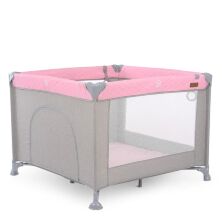 Квадратний дитячий Манеж EL CAMINO ME 1097 CASTLE Pink  Gray Льон рожевий