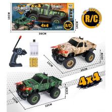 Машина ДЖИП Всюдихід 25см на радіо-керуванні р/в 383-100A на акумуляторі / на гумових колесах / 2 кольори