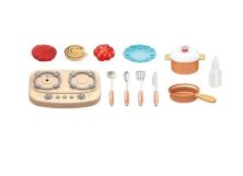 Дитяча кухня 65T-4 з посудом, інтерактивна іграшка, підсвічування, звук, пара, тече вода