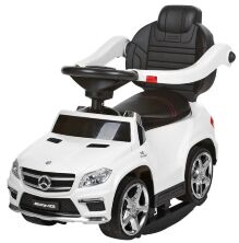 Дитяча машинка каталка толокар Bambi M 3186 L-4 Mercedes з батьківською ручкою синій