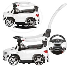 Дитяча машинка каталка толокар Bambi M 3186 L-4 Mercedes з батьківською ручкою синій