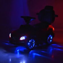 Дитяча машинка каталка толокар Bambi M 3186 L-4 Mercedes з батьківською ручкою синій