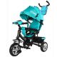 Дитячий велосипед-коляска триколісна TILLY STORM T-349/2 з фарою на кермі і російськими мелодіями / колір бірюза