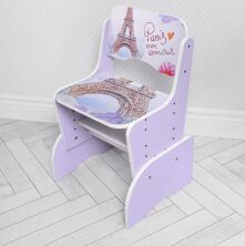Дитяча регульована парта зі стільчиком растишка Bambi BL 2071-22 Париж бузковий**