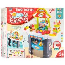 Дитячий ігровий набір МАГАЗИН супермаркет 008-911 Каса Прилавок продукти сканер. Звук, світло. 61 предмет**