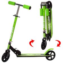 Складаний двоколісний дитячий самокат iTrike SR2-005-GRB підлітковий Алюмінієвий / Зелений**