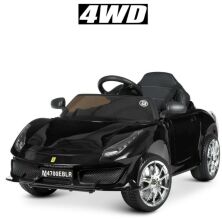 Дитячий одномісний електромобіль Машина Bambi 4WD M 4700 EBLRS-2 СпортКар Ferrari фарбований з MP3 чорний**