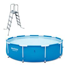 Каркасний круглий басейн З СХОДАМИ Bestway 5612U розмір 427 х132 см / обсяг 15 560л