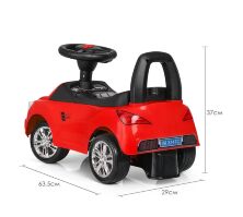 Дитяча каталка-толокар Bambi M 3147C (MP3) — 3 Mercedes Червоний*