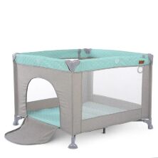 Квадратний дитячий Манеж EL CAMINO ME 1097 CASTLE Mint Gray Льон сіро-мятний