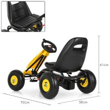 Дитячий педальний карт надувні колеса Bambi M 3590AL-6 жовтий **