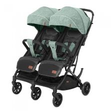 Прогулянкова коляска для двійні CARRELLO Presto Duo CRL-5506 Green Tea + дощовик зелена
