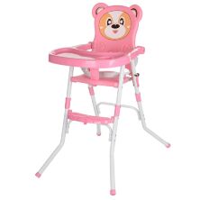 Дитячий складаний стільчик для годування Bambi 113-8 рожевий**