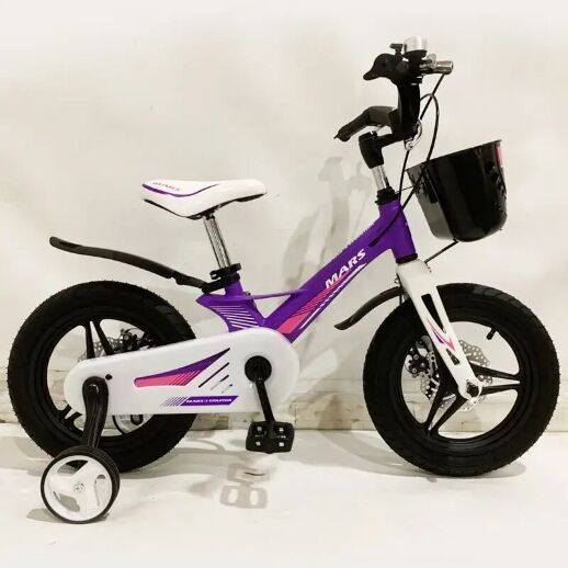 Дитячий двоколісний велосипед MARS-2 Evolution колеса 14 дюймів магнезиевая рама фіолетовий