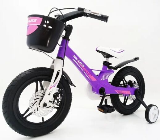 Дитячий двоколісний велосипед MARS-2 Evolution колеса 14 дюймів магнезиевая рама фіолетовий